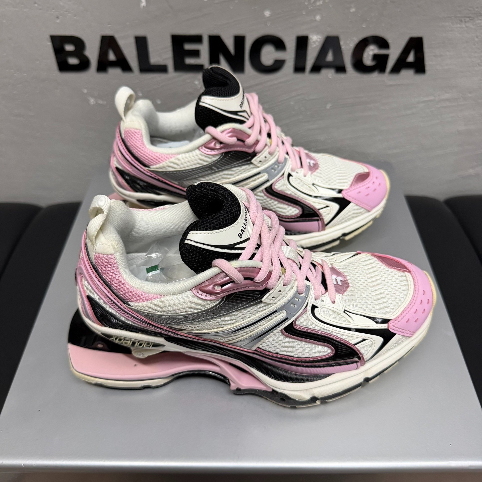 Balenciaga X-Pander Pink White Sneakers — back
