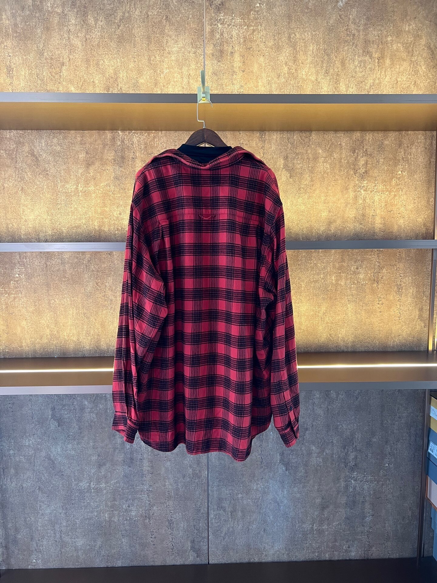 Balenciaga Plaid Flannel Fake Two-Piece — front