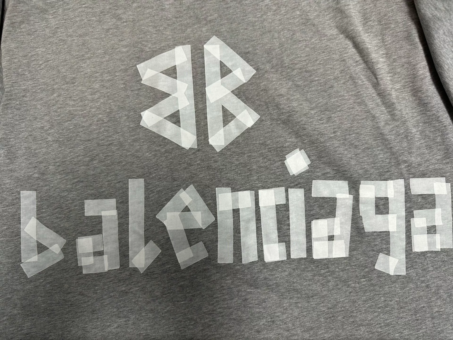 Balenciaga Letter Print Crewneck T-shirt — detail