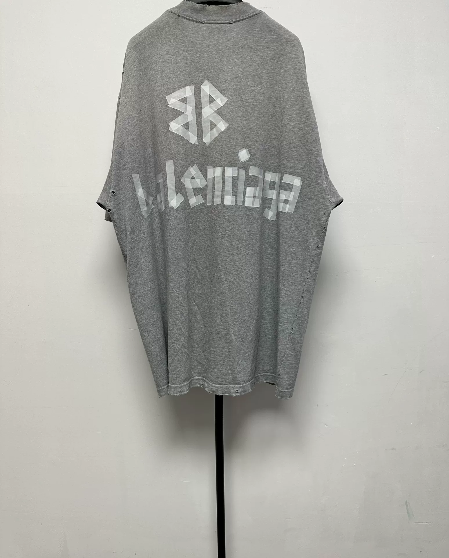 Balenciaga Letter Print Crewneck T-shirt — front