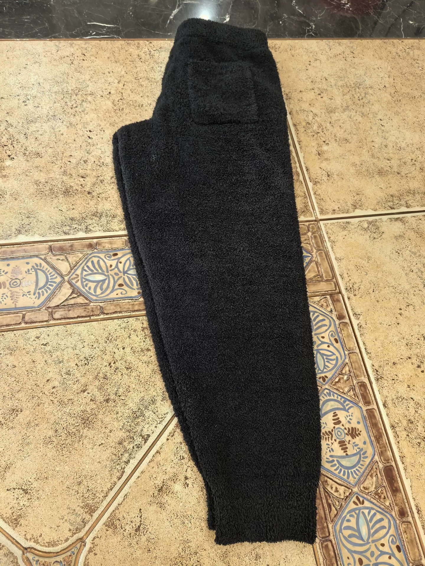 MASTERMIND WORLD Black Plush Pants — front