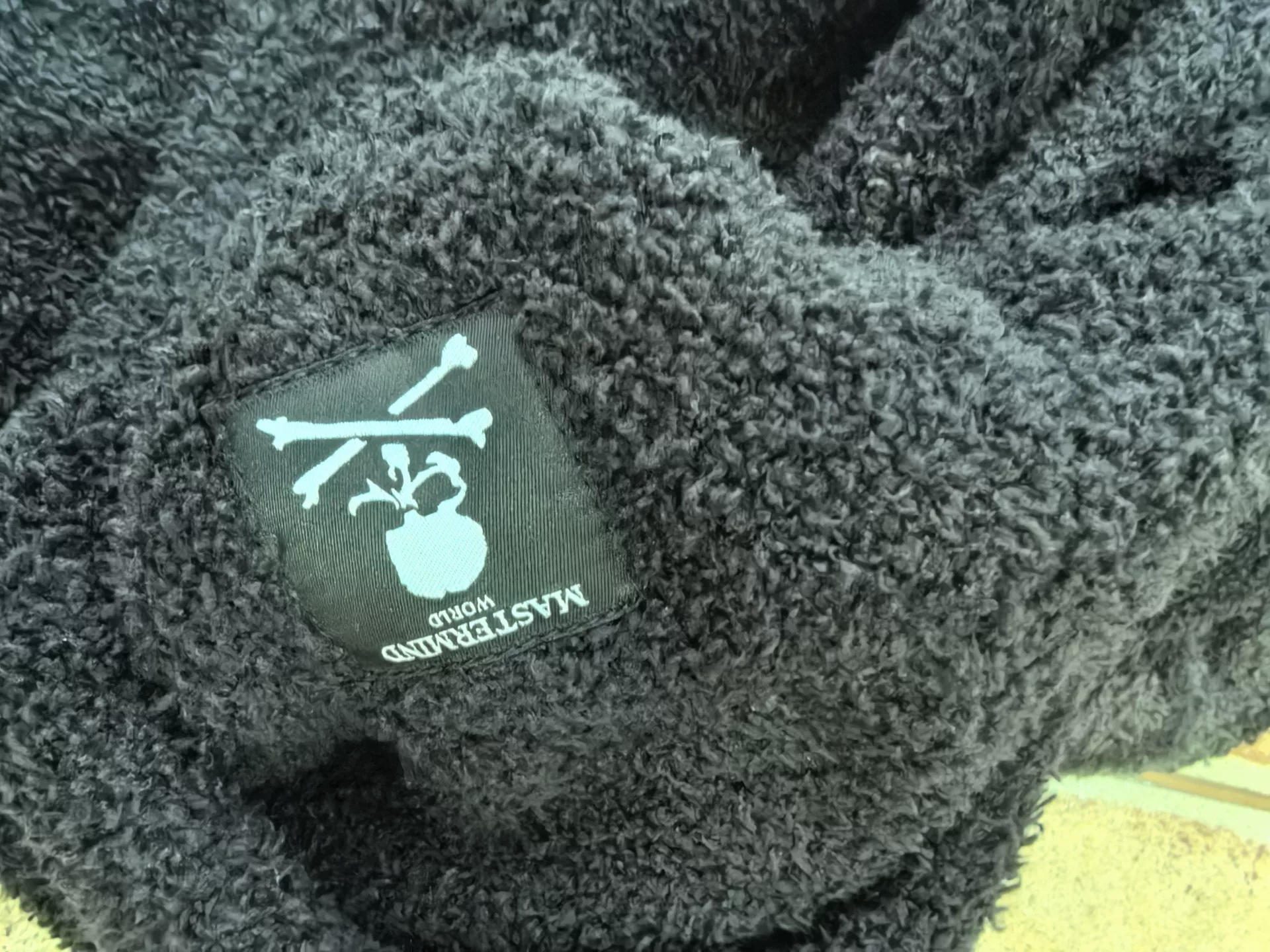 MASTERMIND WORLD Black Plush Pants — back