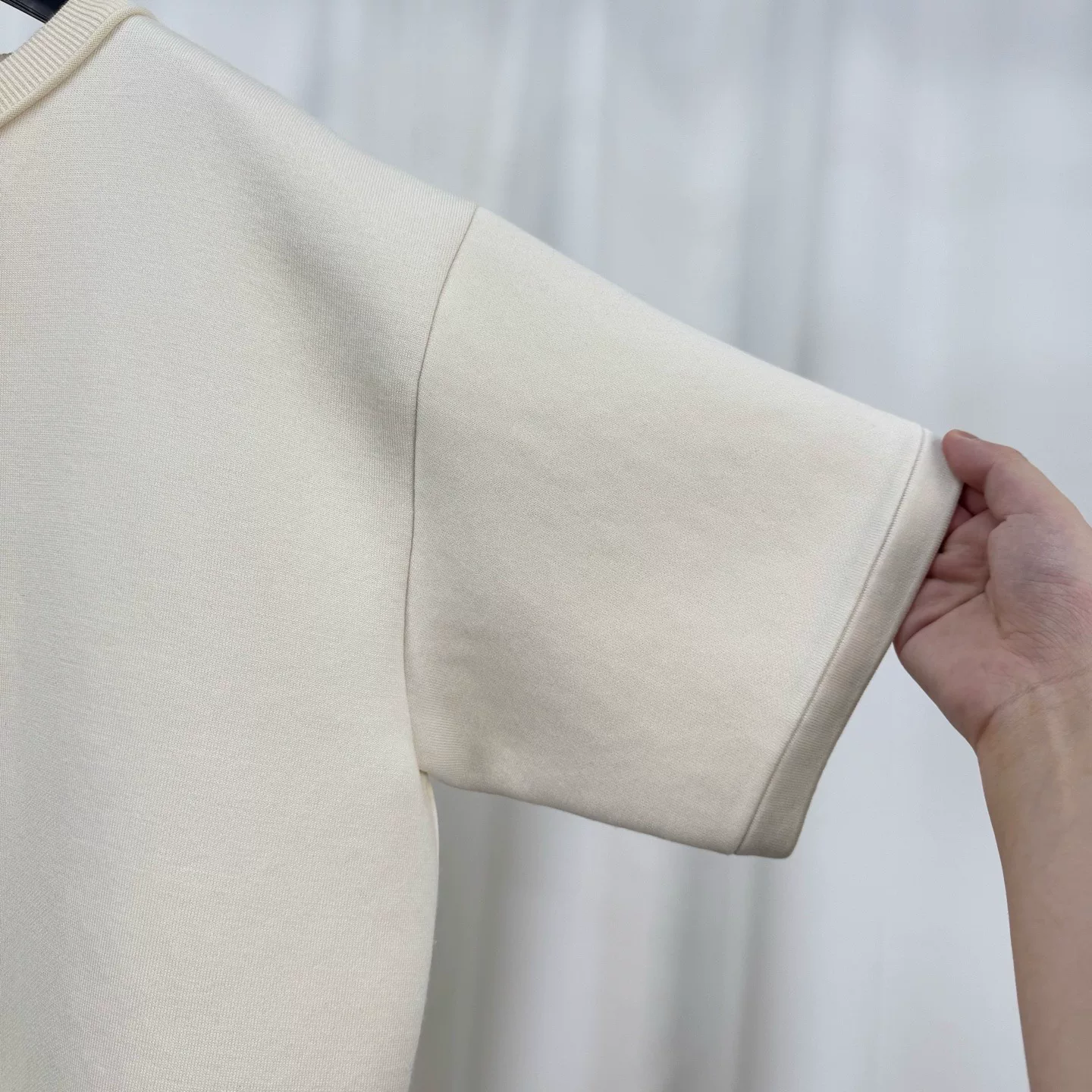 Louis Vuitton Cream Embossed Pocket Knit Top — back