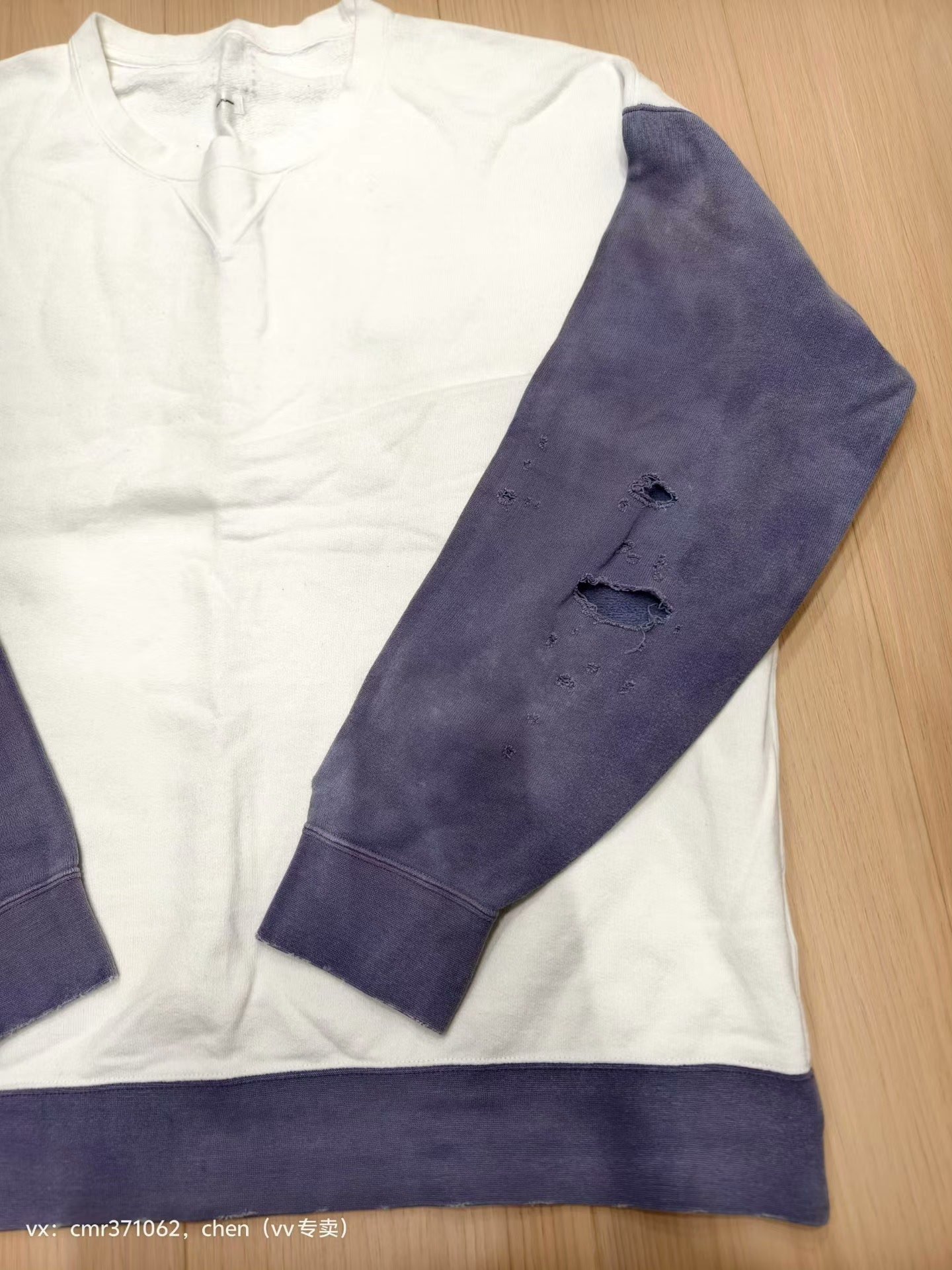 visvim 20SS Jumbo Sweat Crash — detail
