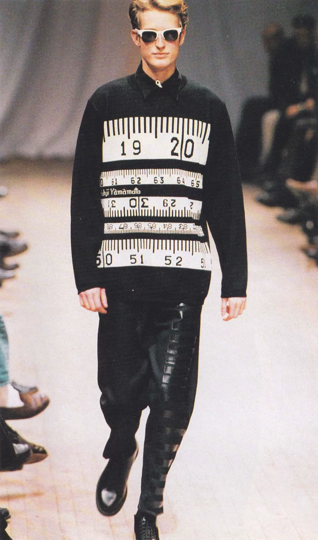Yohji Yamamoto 95AW Archive Ruler Scarf — detail