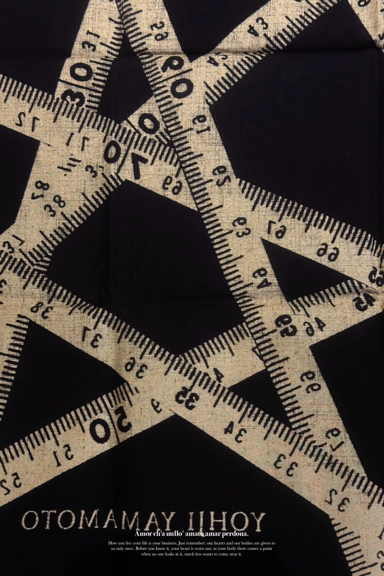 Yohji Yamamoto 95AW Archive Ruler Scarf — back