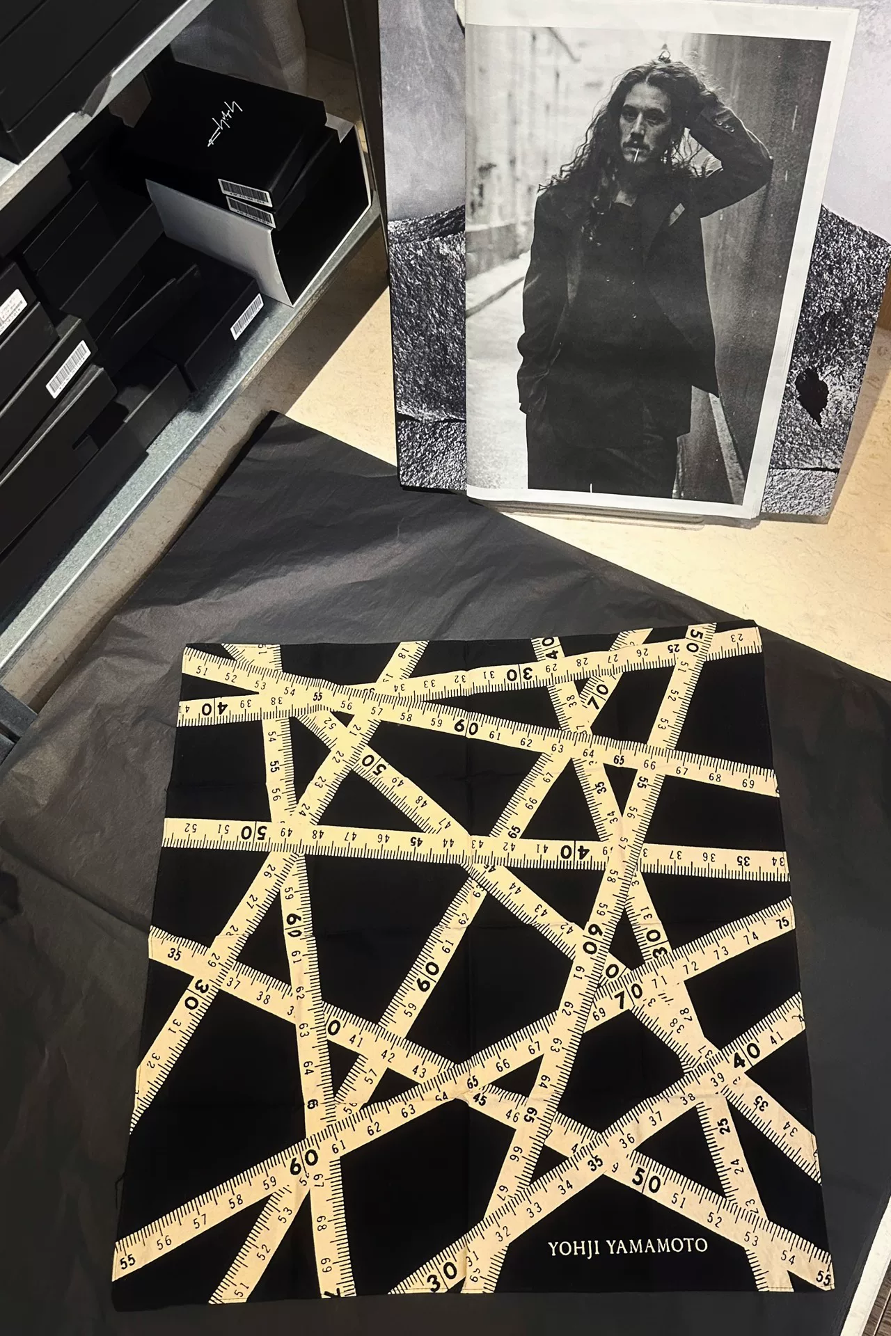 Yohji Yamamoto 95AW Archive Ruler Scarf — front