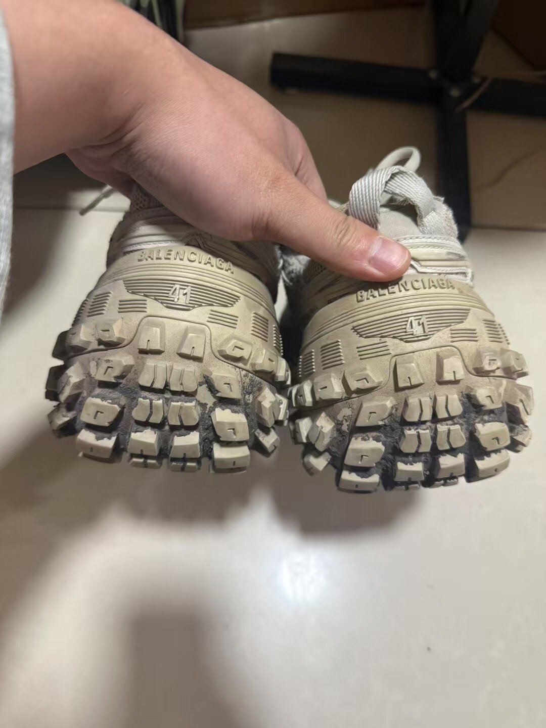 Balenciaga Mud-Dyed Runway Sneakers — front