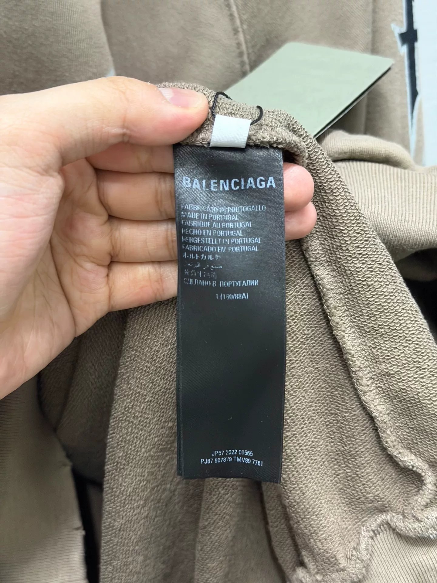 Balenciaga Flame Tear Print Hoodie — label