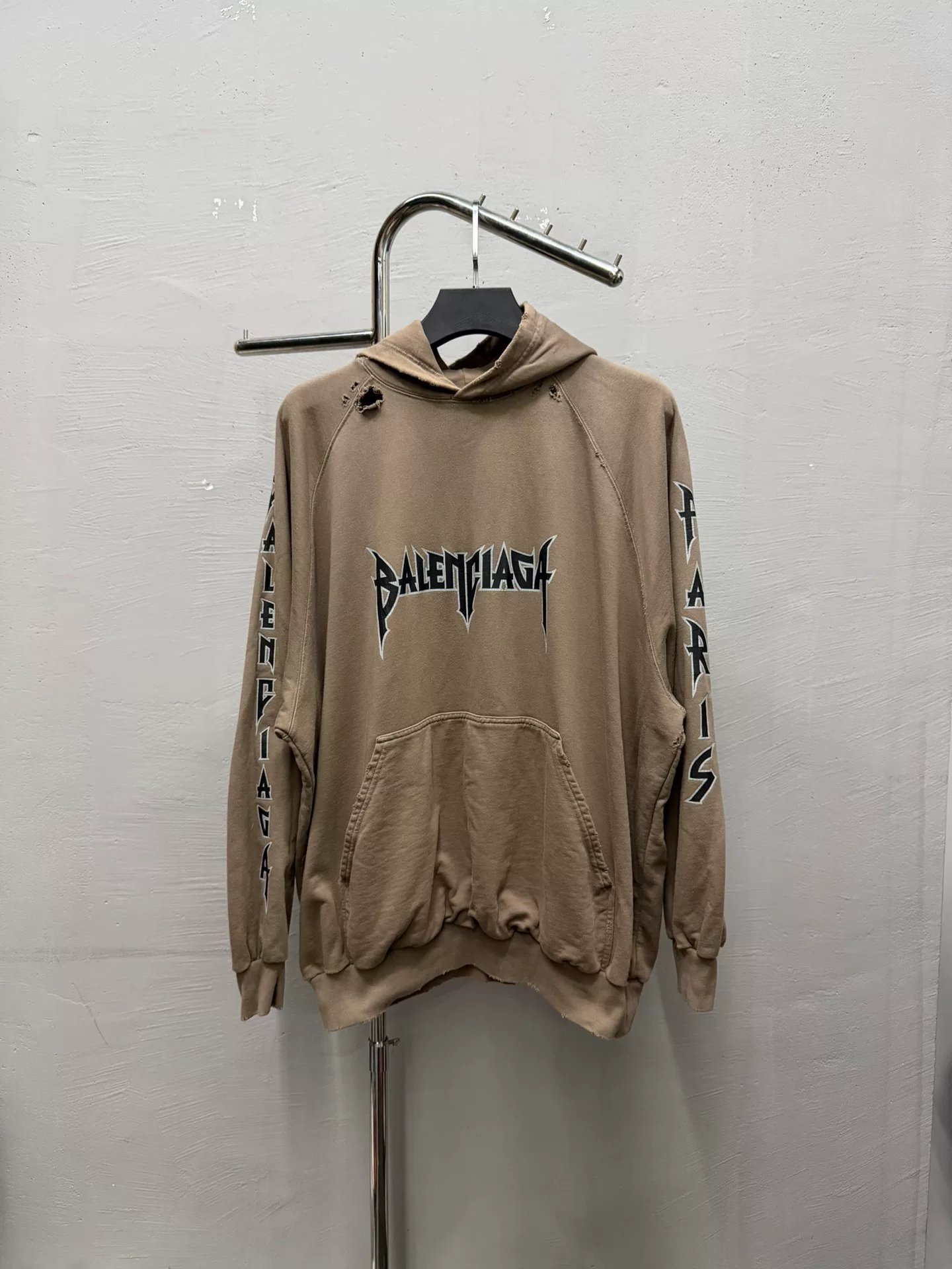 Balenciaga Flame Tear Print Hoodie