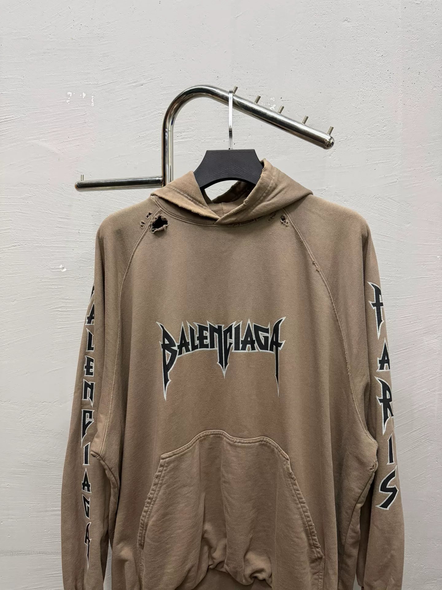 Balenciaga Flame Tear Print Hoodie — front