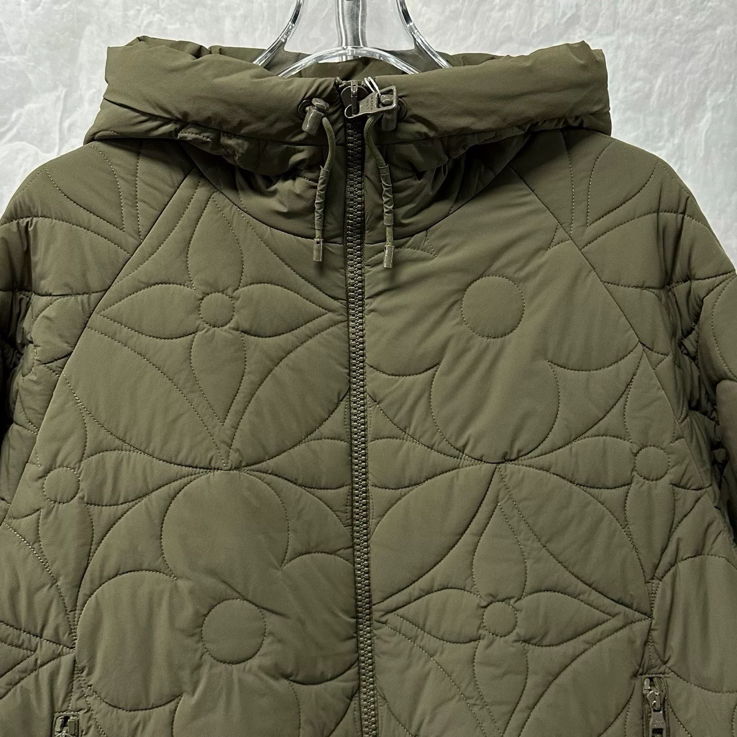 Louis Vuitton Quilted Hooded Jacket — front