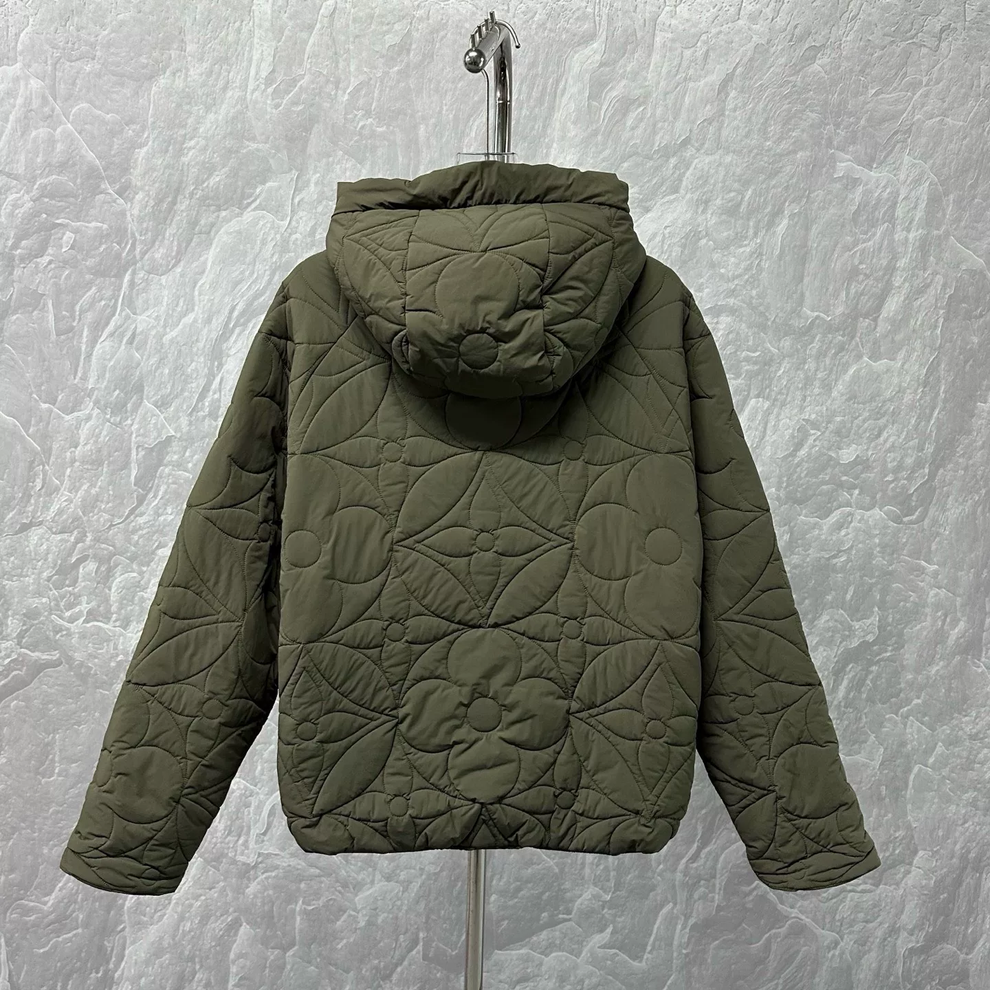 Louis Vuitton Quilted Hooded Jacket — back