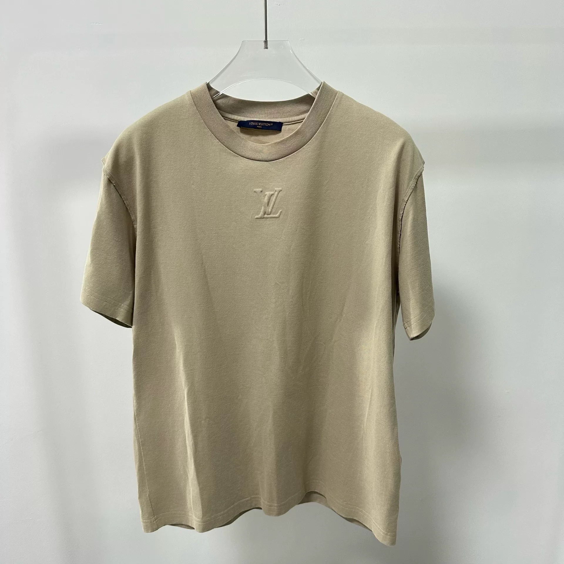 Louis Vuitton Khaki Embossed Logo T-shirt