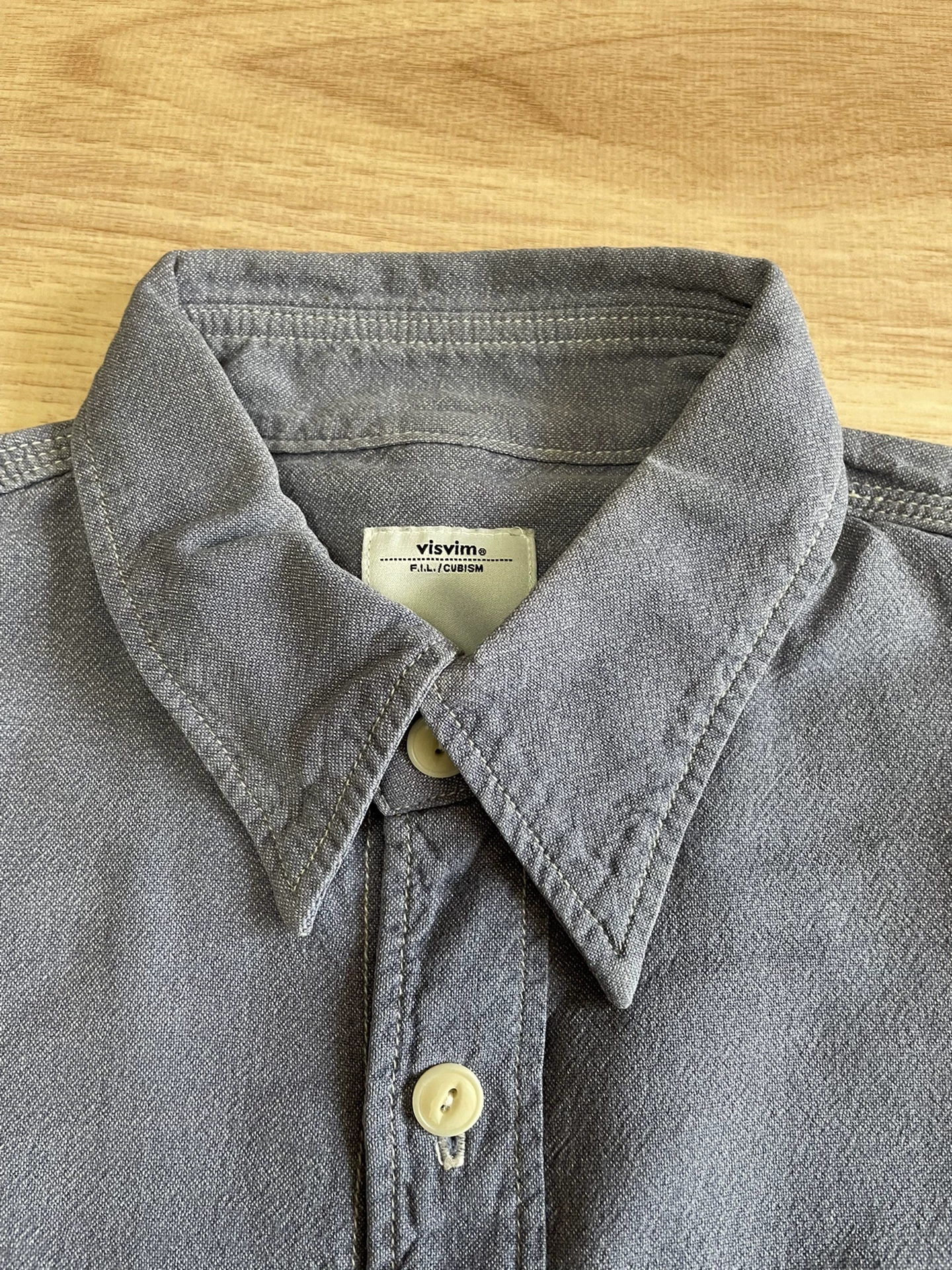 VISVIM Damaged F.I.L Limited Long Sleeve Shirt — label