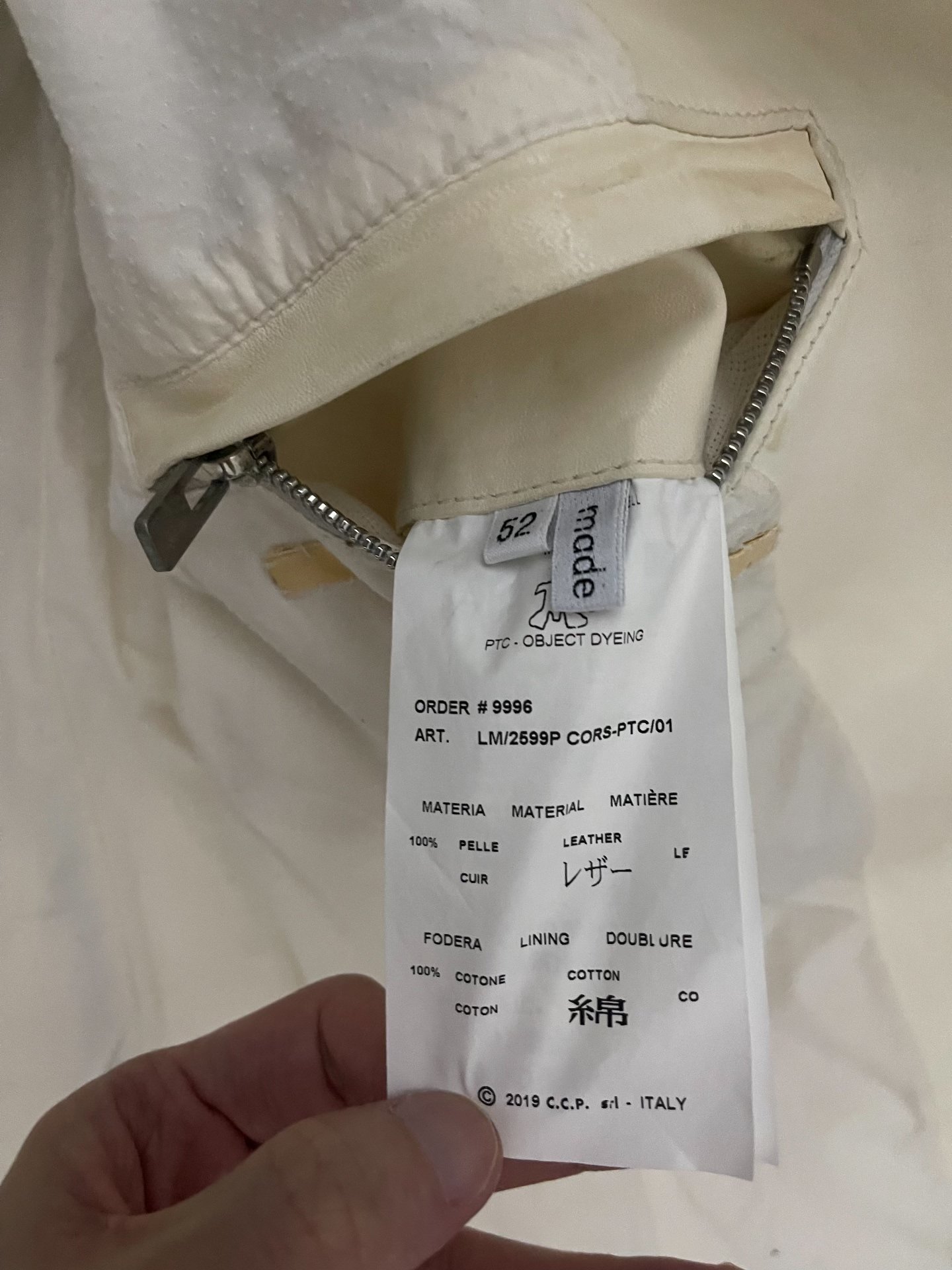 C.C.P 2599P Horse Leather Jacket — back