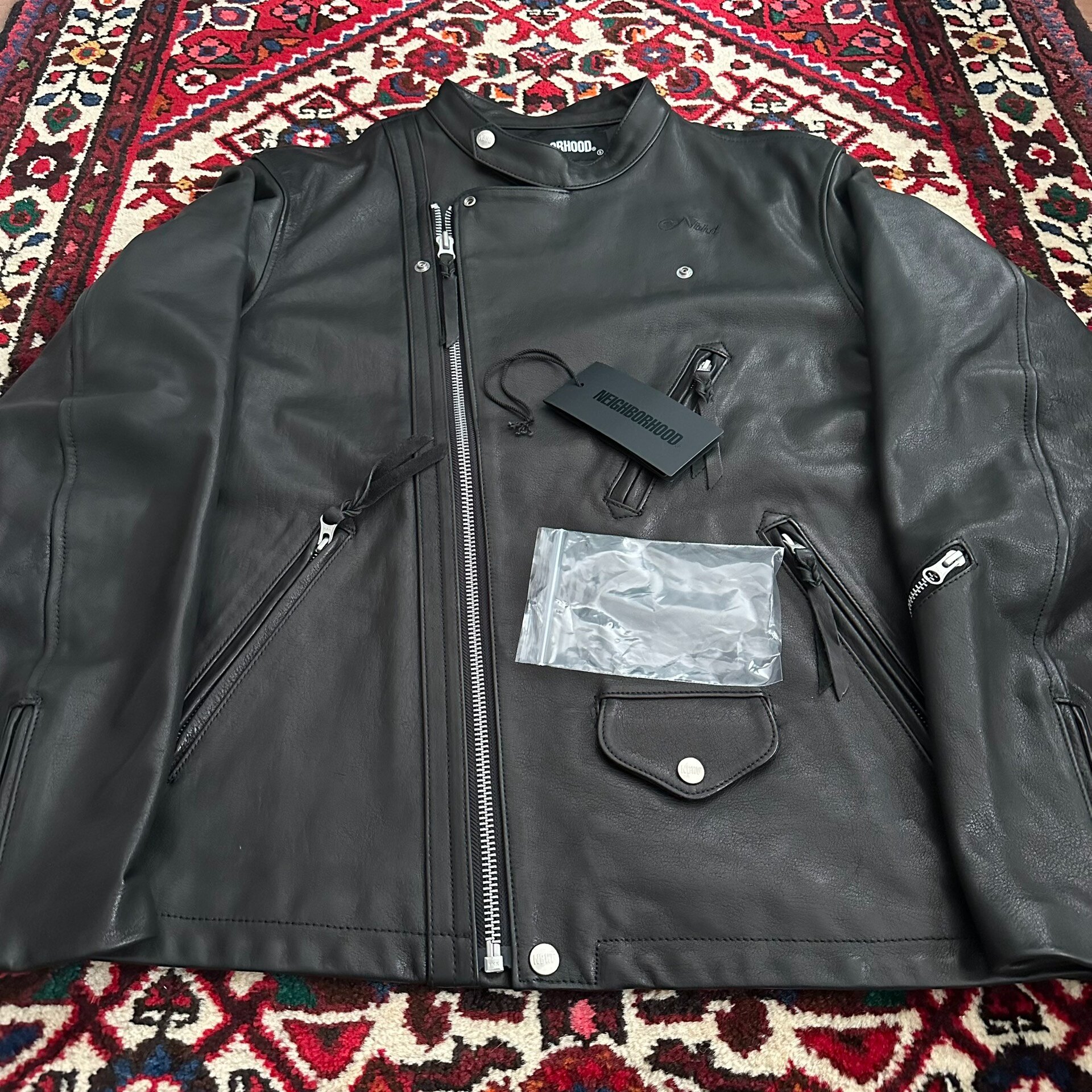 Neighborhood 21AW Leather Jacket XL — detail