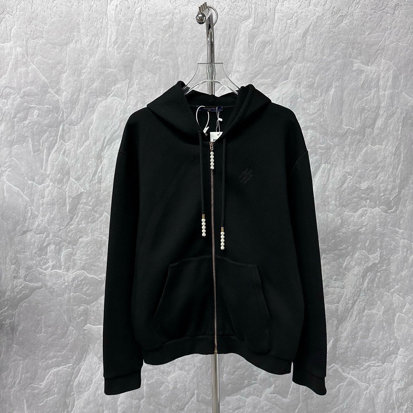 Louis Vuitton SS24 Embroidered Pearl Zip Hoodie