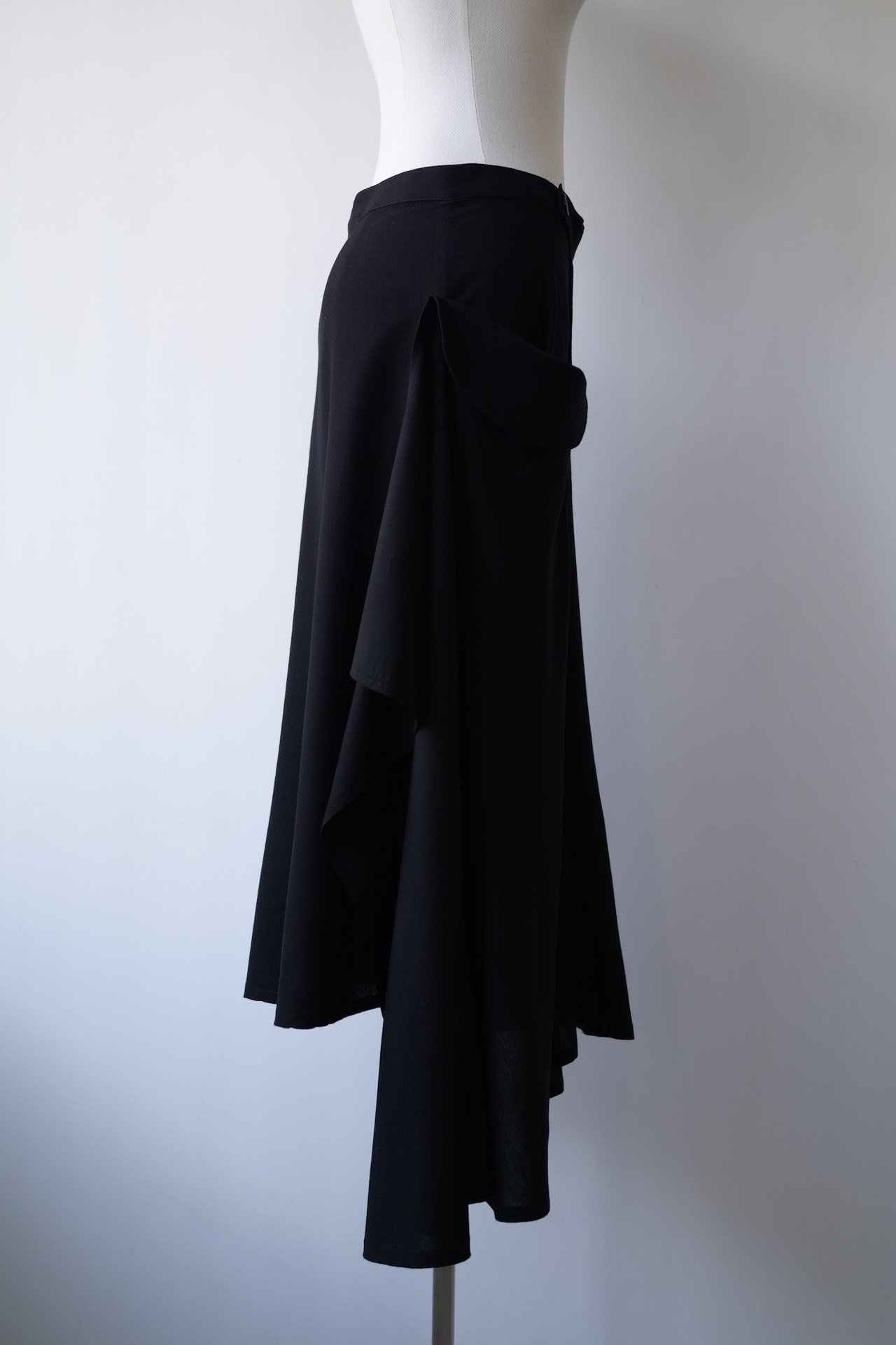 Yohji Yamamoto 21SS Asymmetric Skirt — back