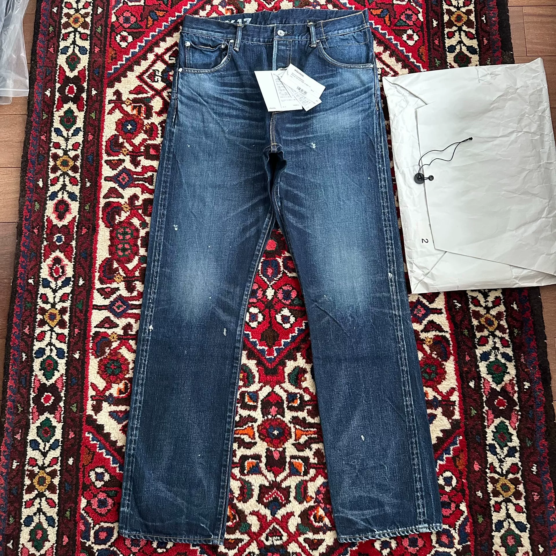 VISVIM 16 DRY17 Washed Splatter Jeans