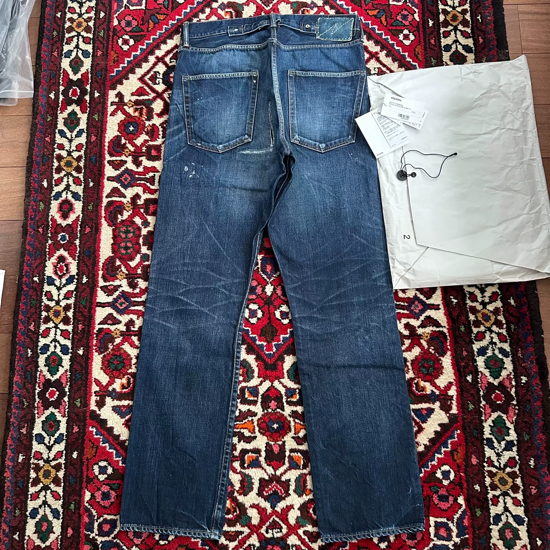 VISVIM 16 DRY17 Washed Splatter Jeans — front