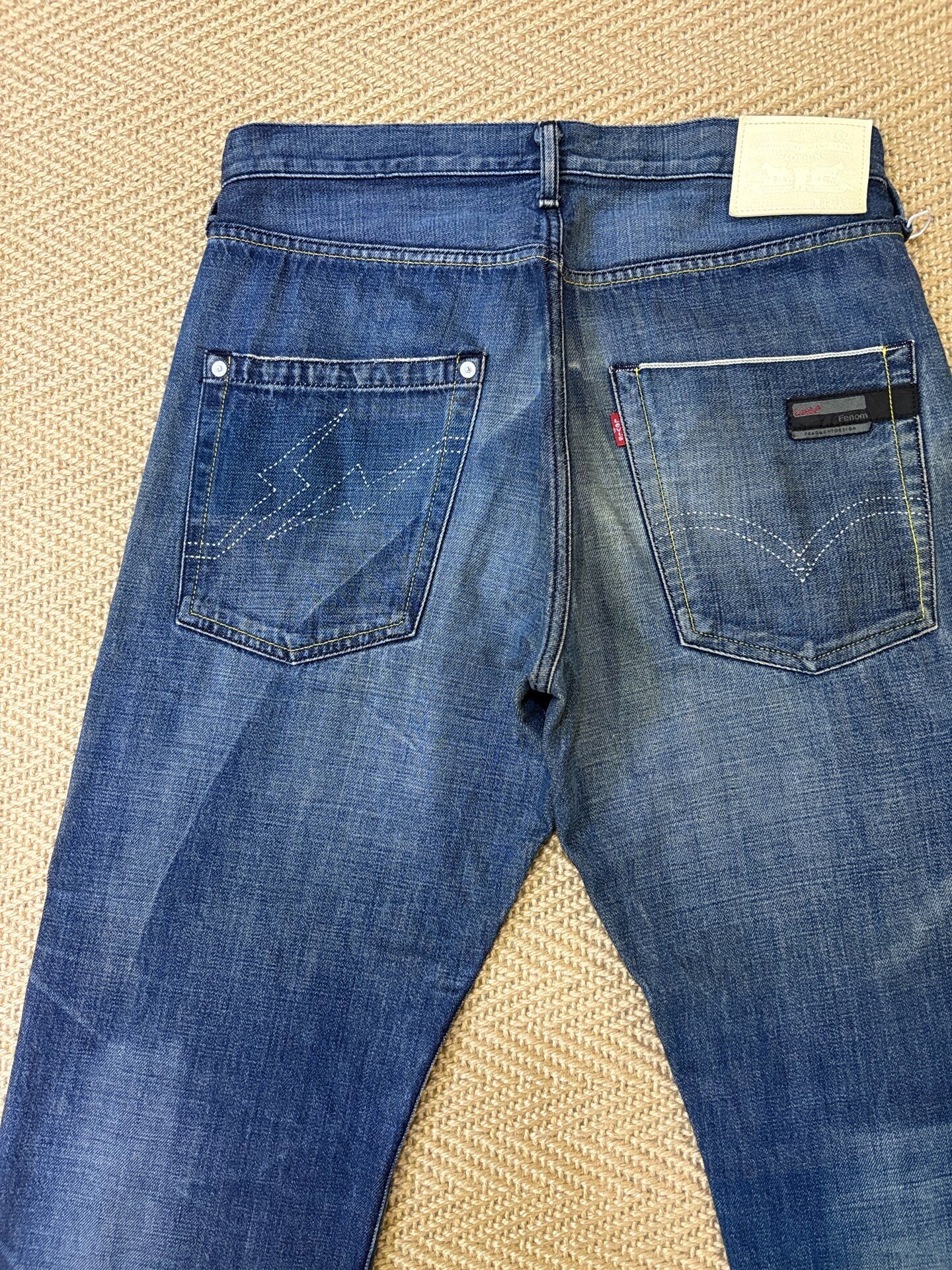 Levi's Fenom 207 White Button Washed Jeans — back