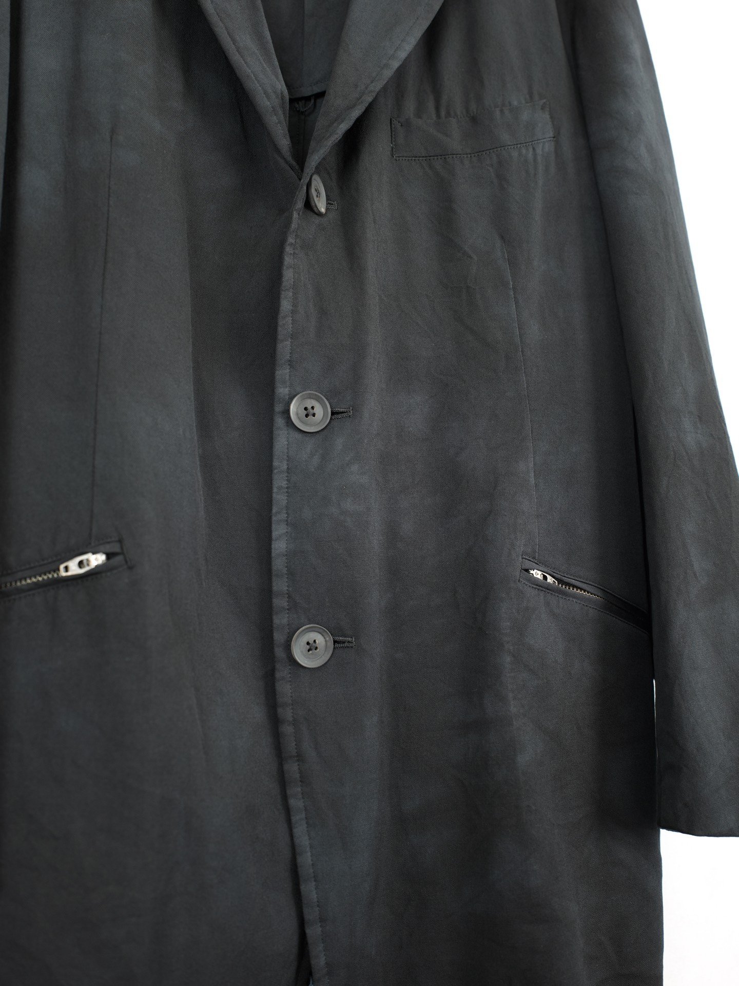 Yohji Yamamoto 20AW Zip Wool Coat — label