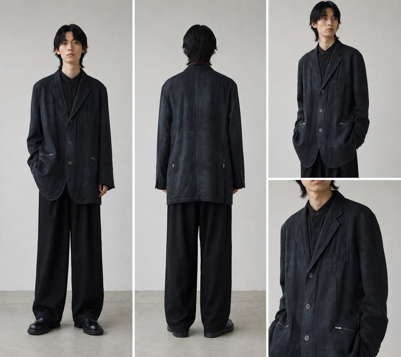 Yohji Yamamoto 20AW Zip Wool Coat — front