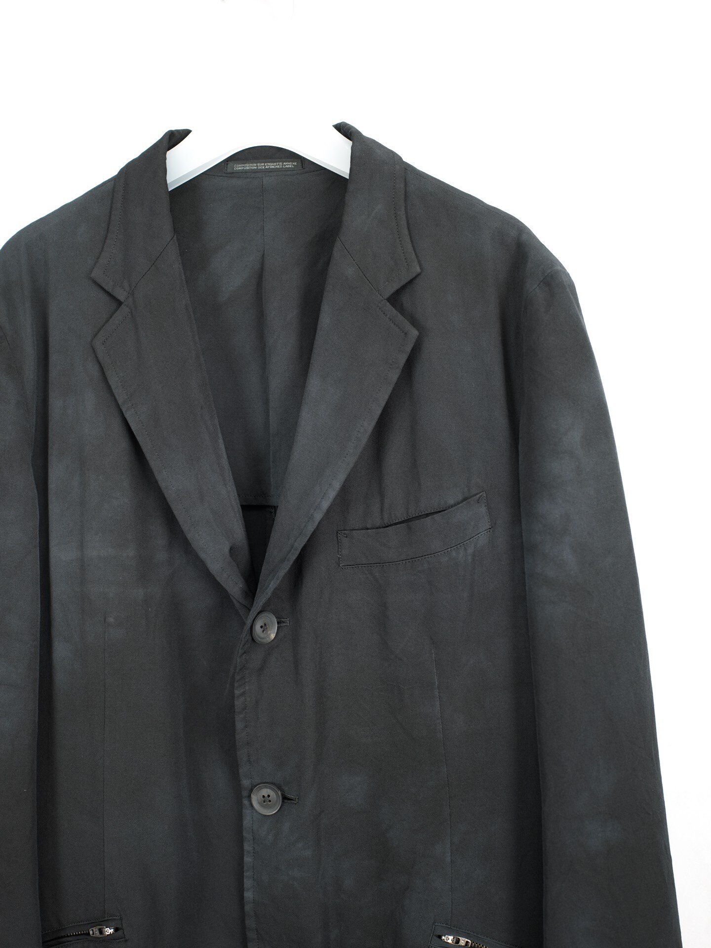 Yohji Yamamoto 20AW Zip Wool Coat — back