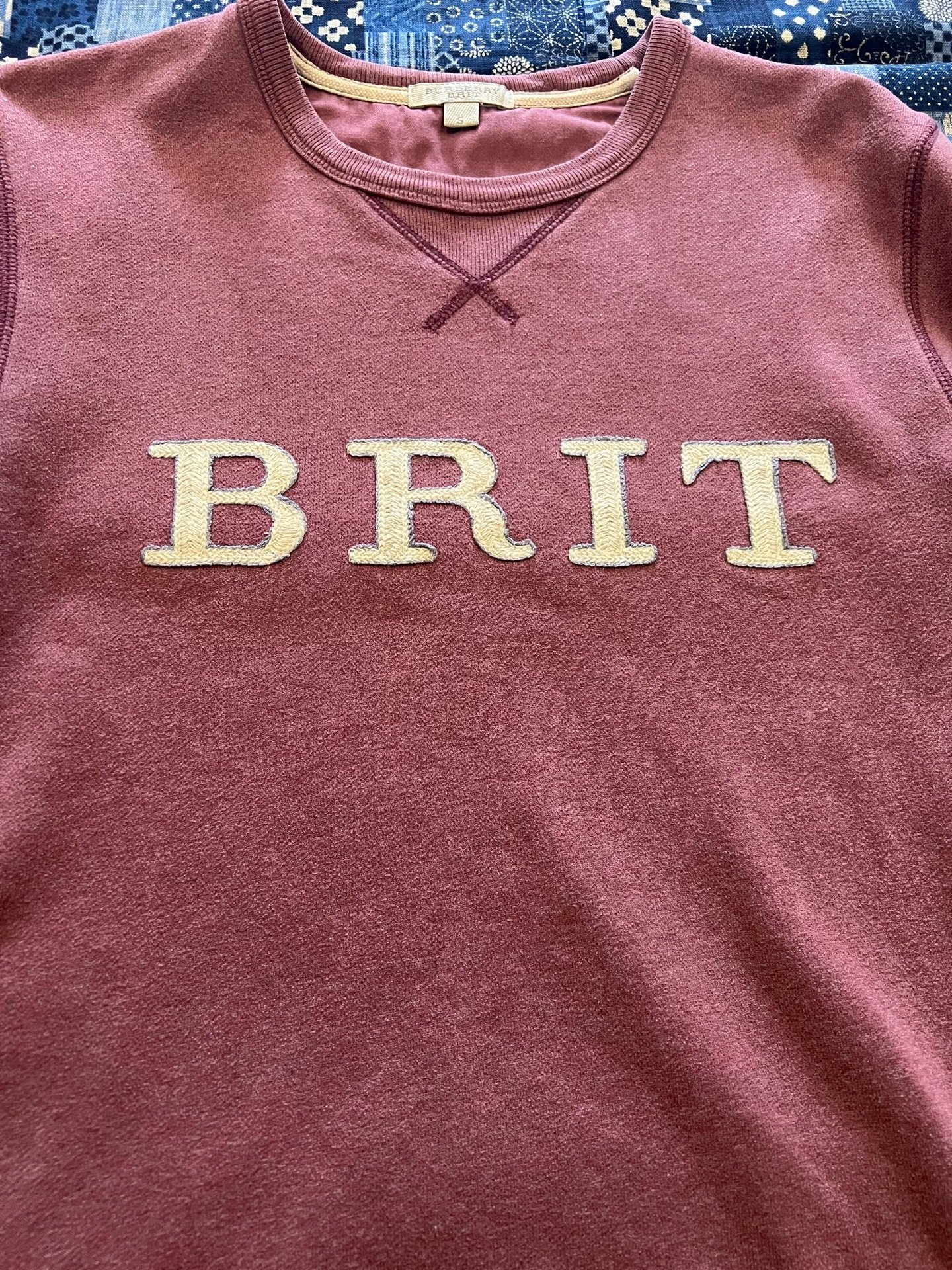 Burberry Brit Men's Maroon Sweatshirt — detail