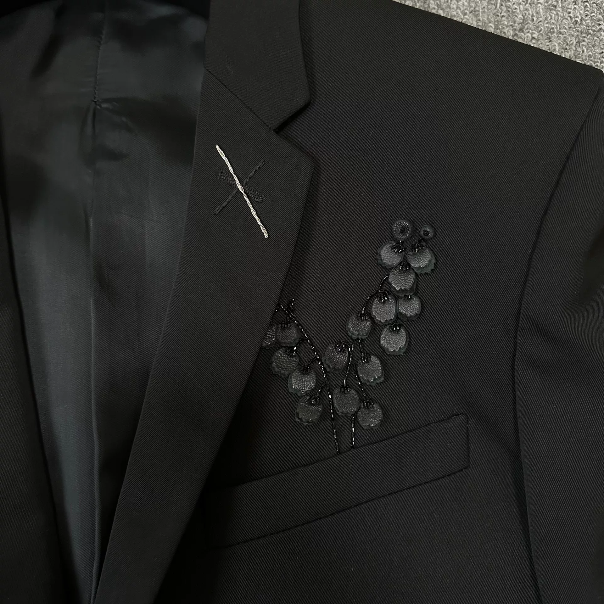 Dior Homme Black Single-Breasted Suit Jacket — front