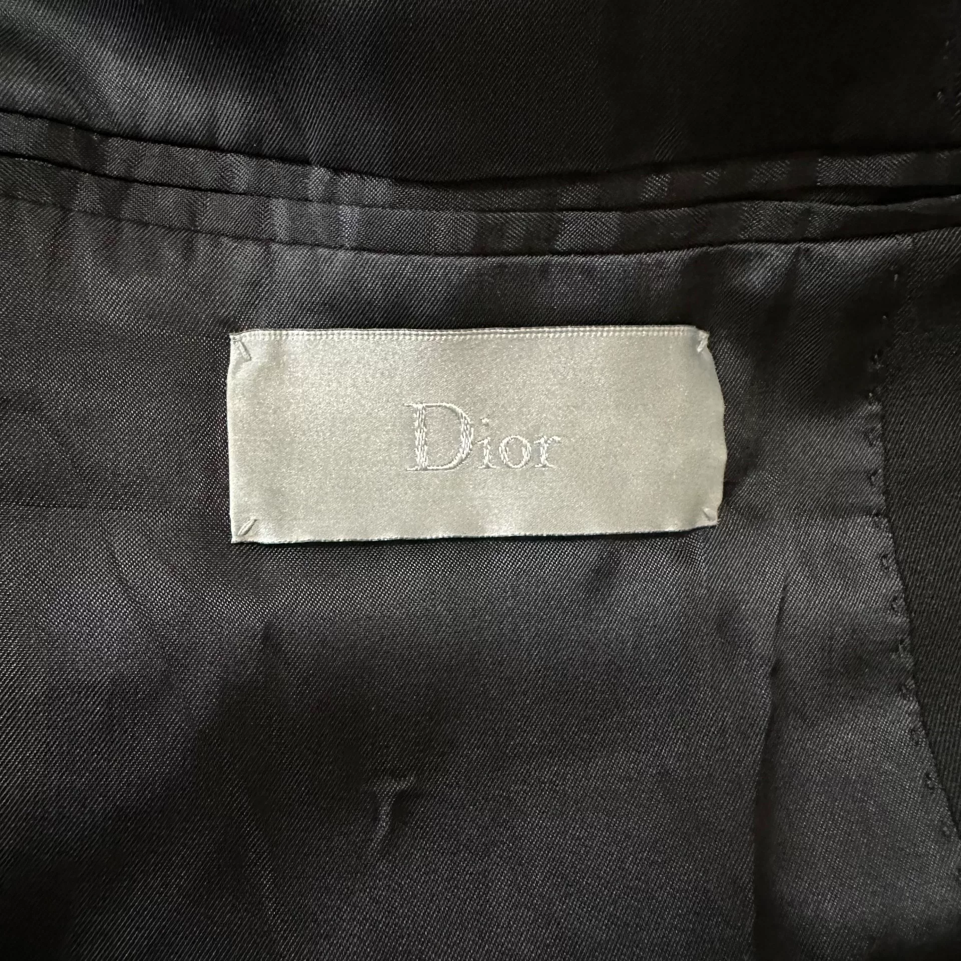 Dior Homme Black Single-Breasted Suit Jacket — back