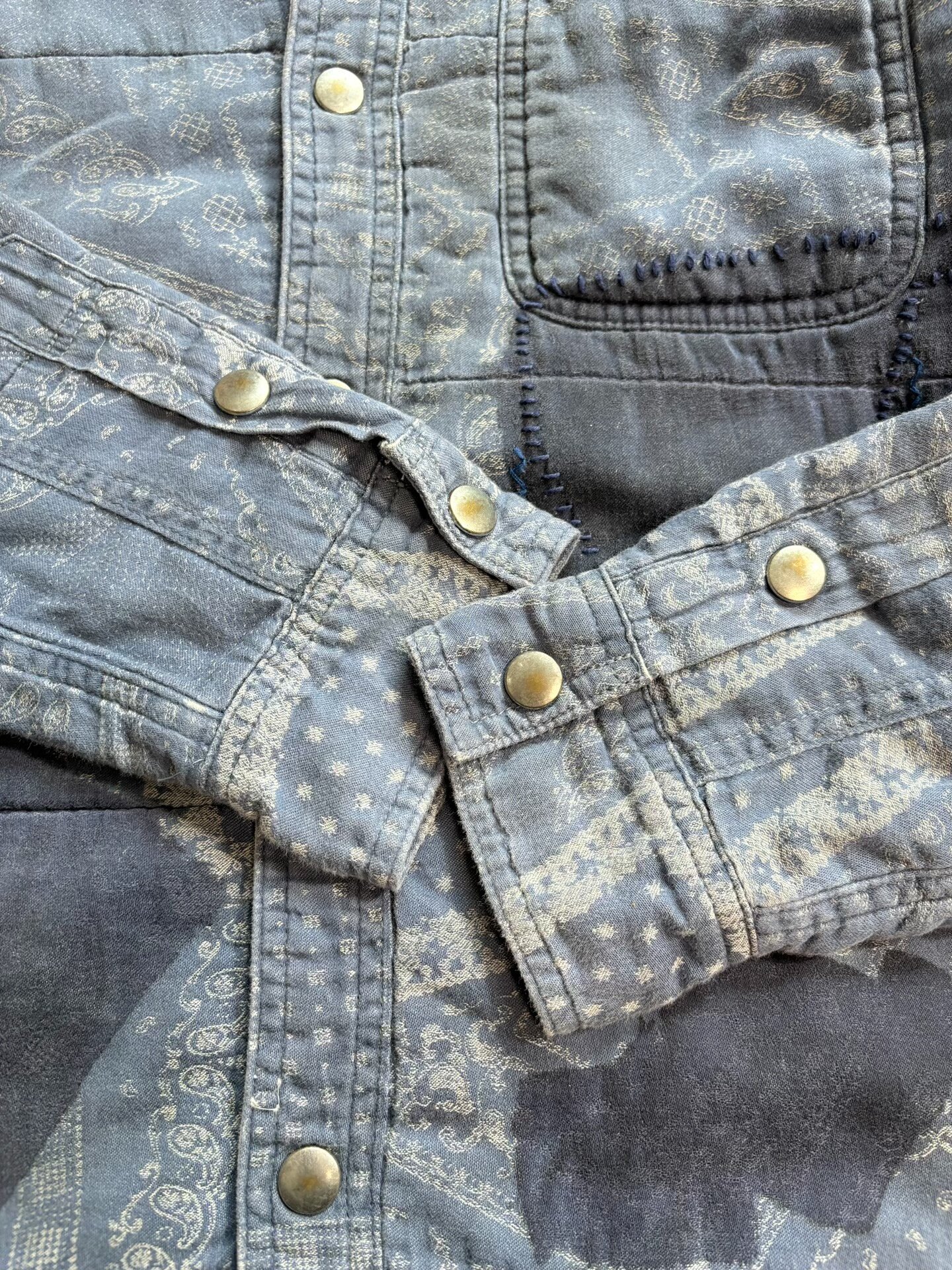 Soulive Sashiko Cotton Shirt Jacket — back