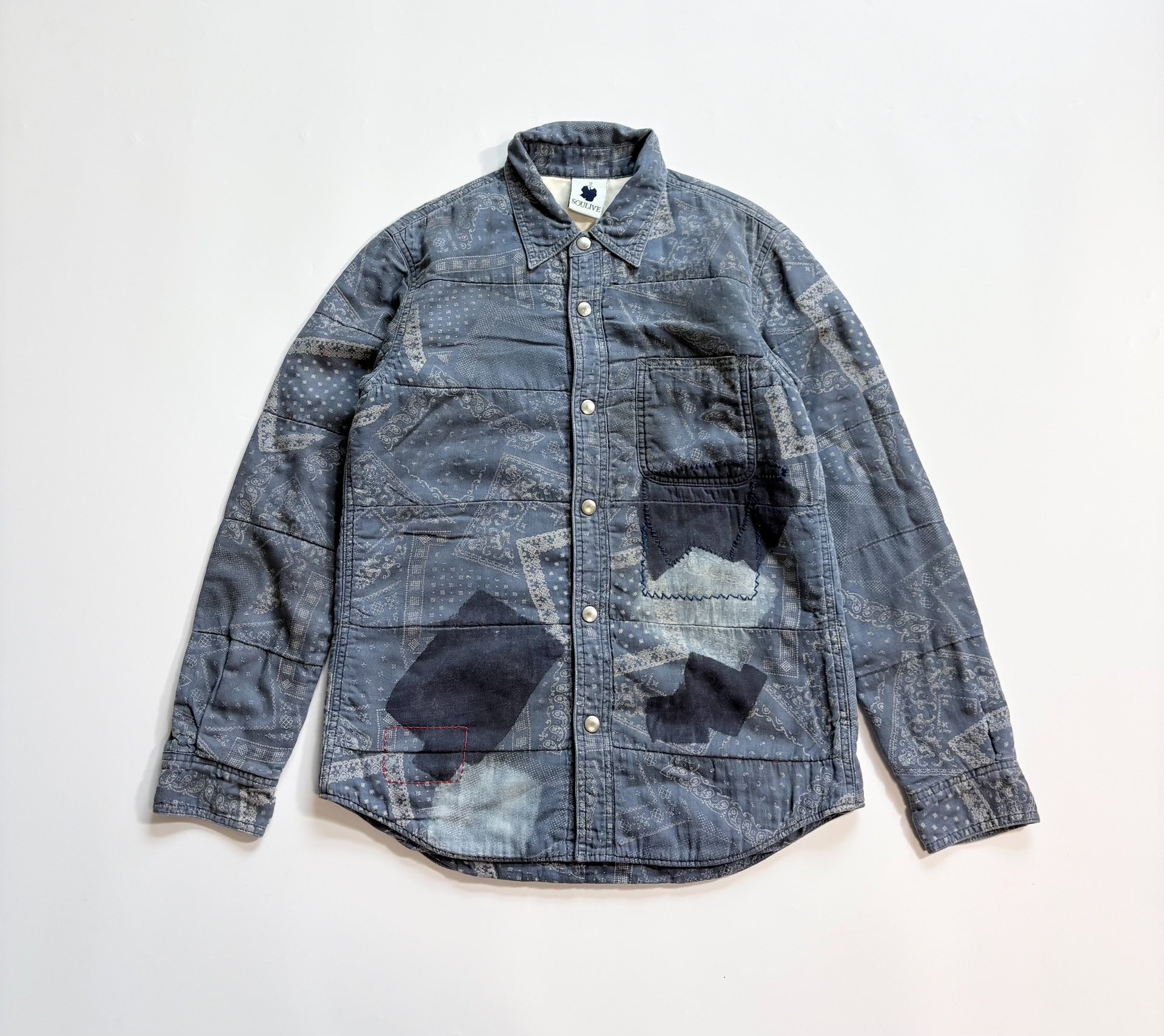 Soulive Sashiko Cotton Shirt Jacket