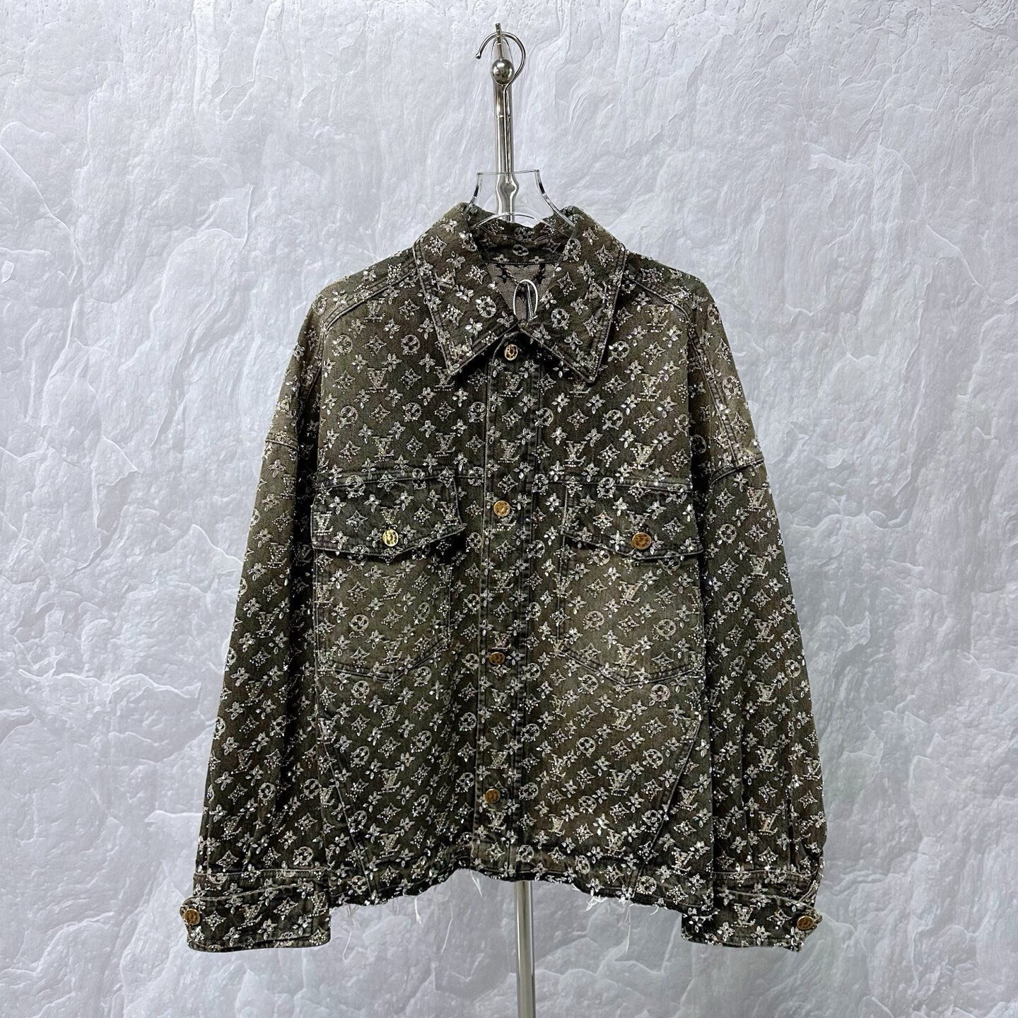 Louis Vuitton Rhinestone Denim Jacket J02427
