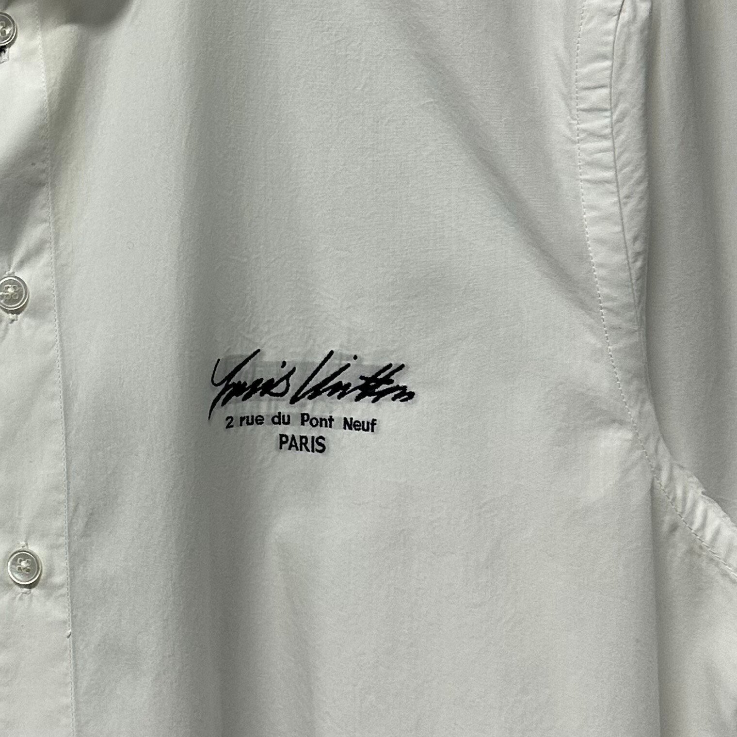 Louis Vuitton Embroidered Logo Long Sleeve Shirt M — detail