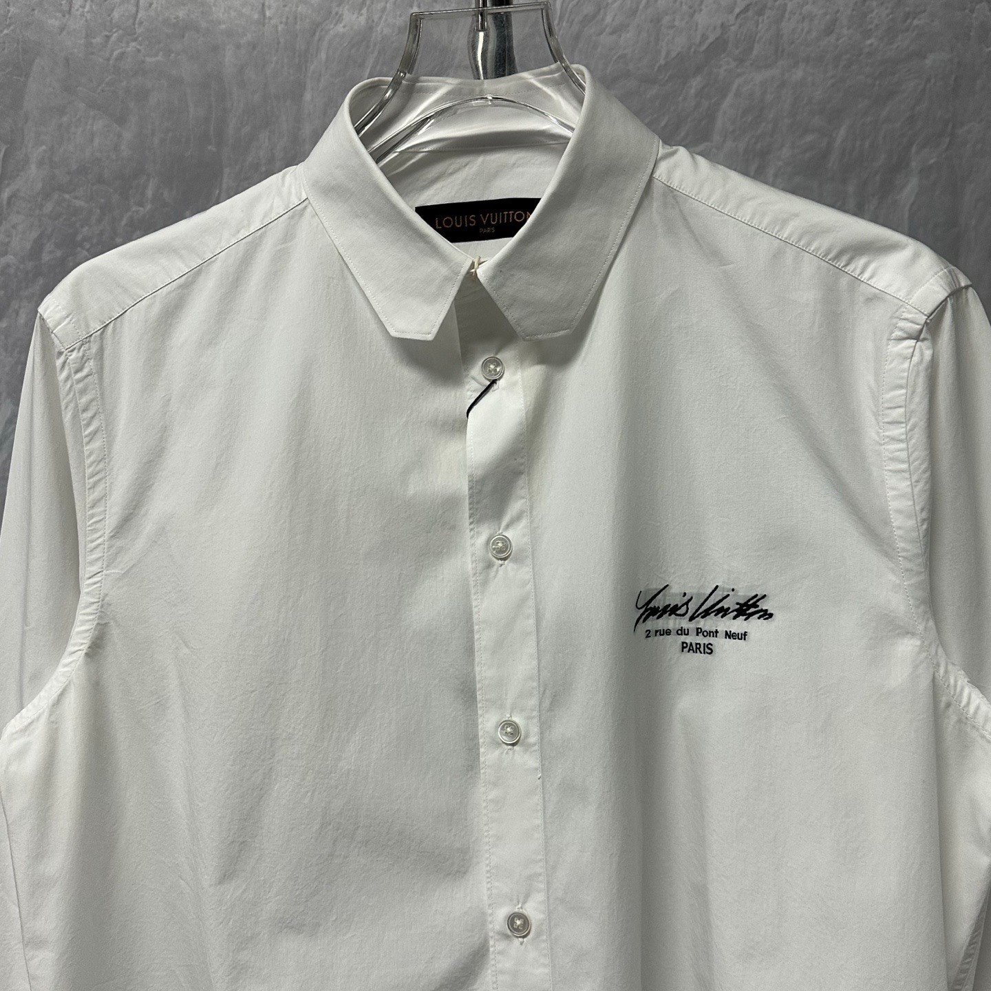 Louis Vuitton Embroidered Logo Long Sleeve Shirt M — front