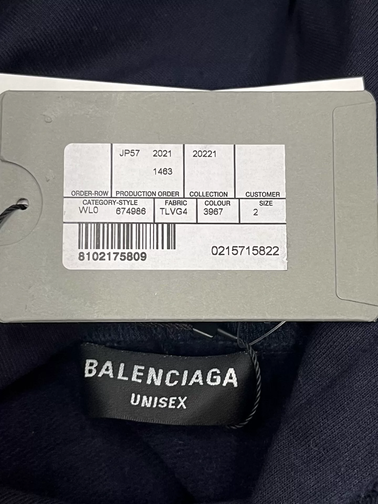 Balenciaga SS22 NO MOMENT Hoodie — label