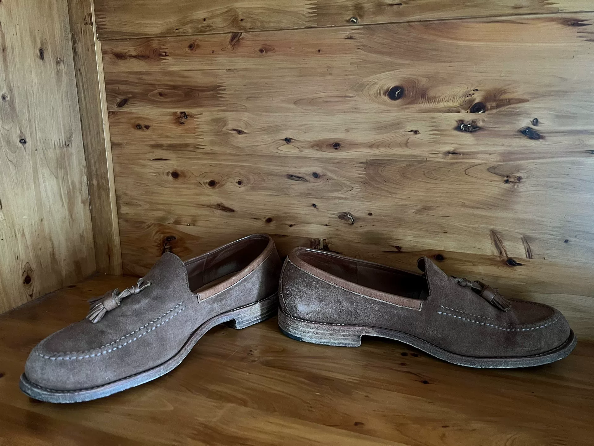 Phigvel PMC Suede Tassel Loafers — label