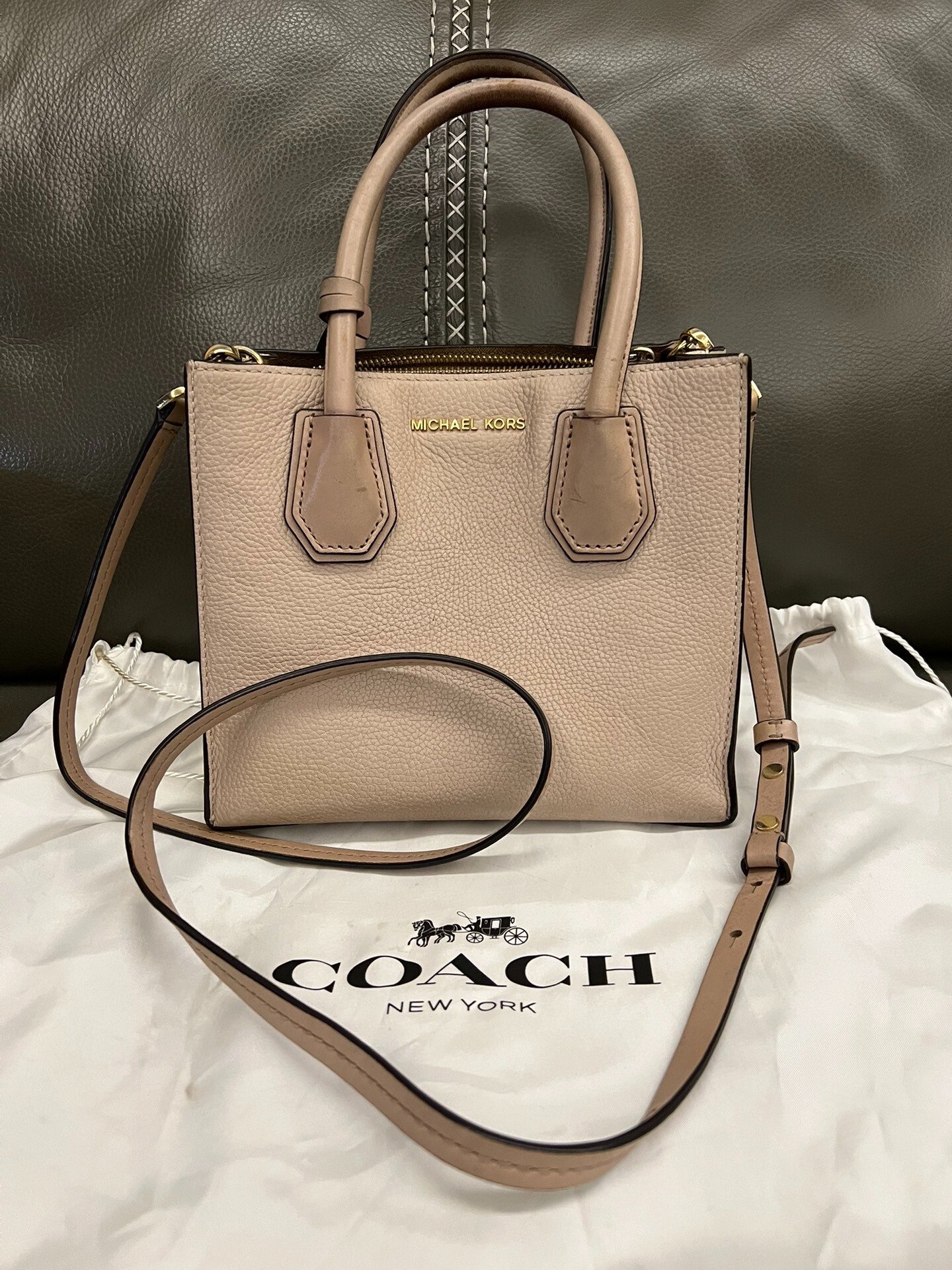 Michael Kors Light Pink Small Square Bag