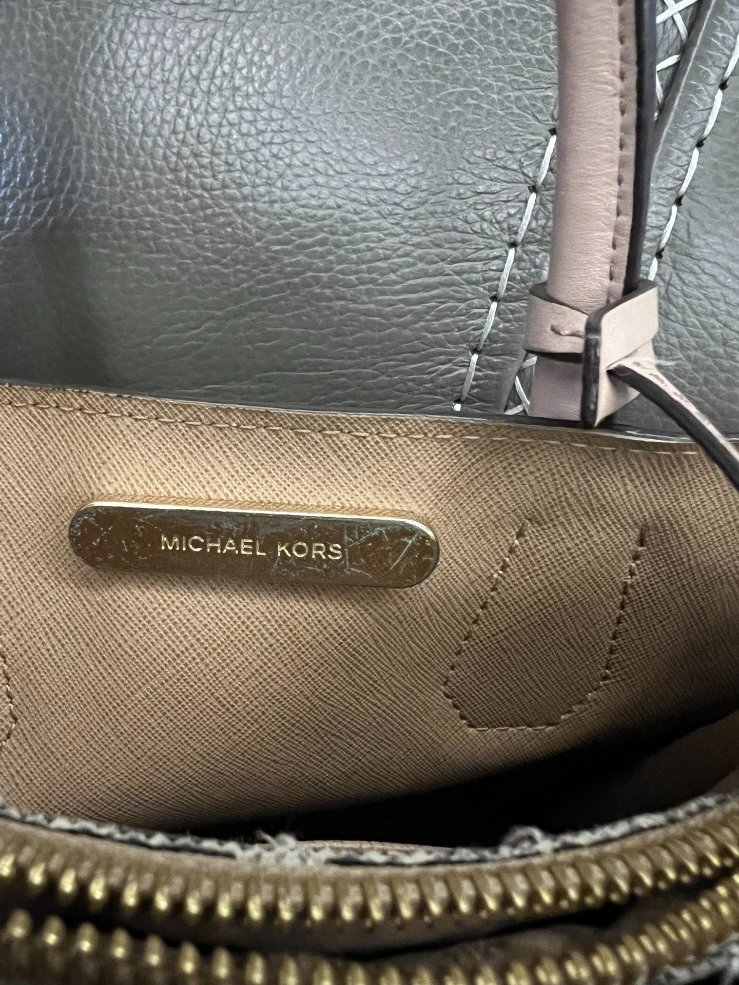 Michael Kors Light Pink Small Square Bag — back