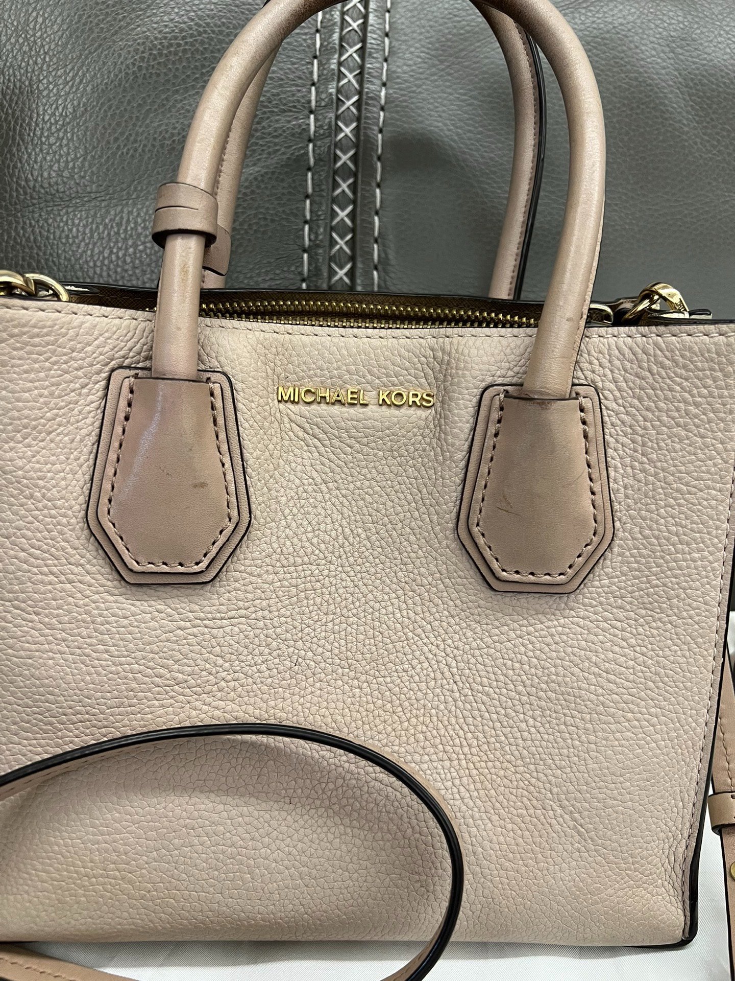 Michael Kors Light Pink Small Square Bag — front