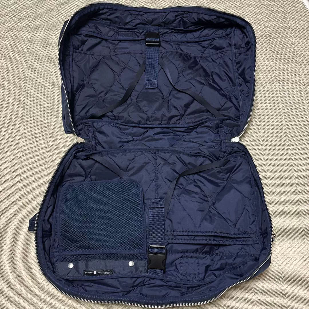 PORTER Navy Nylon Boston Bag — back