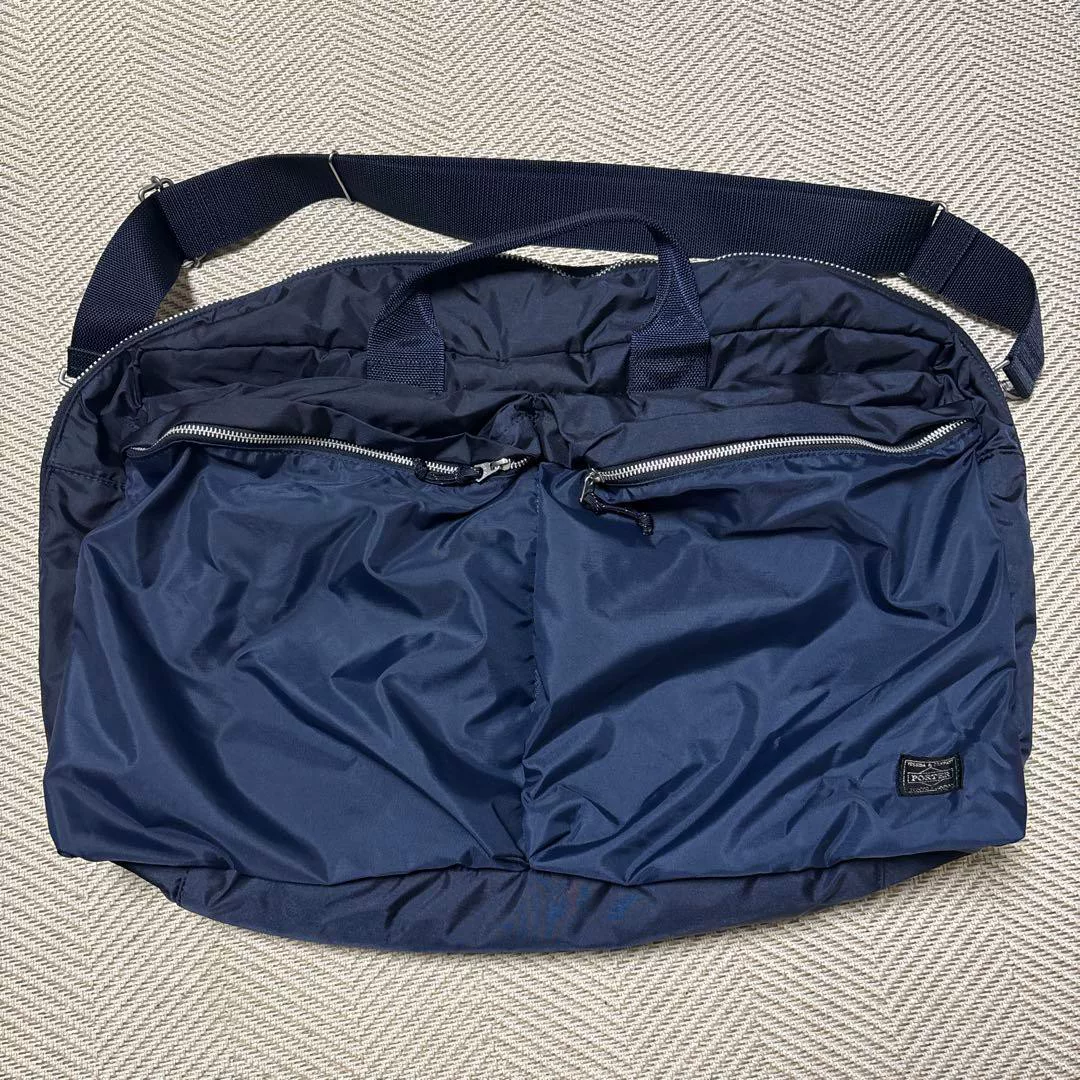PORTER Navy Nylon Boston Bag