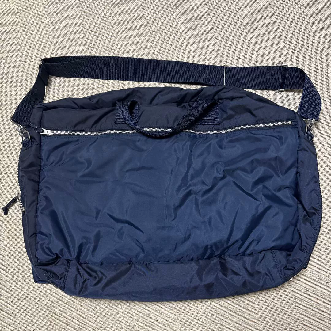 PORTER Navy Nylon Boston Bag — detail