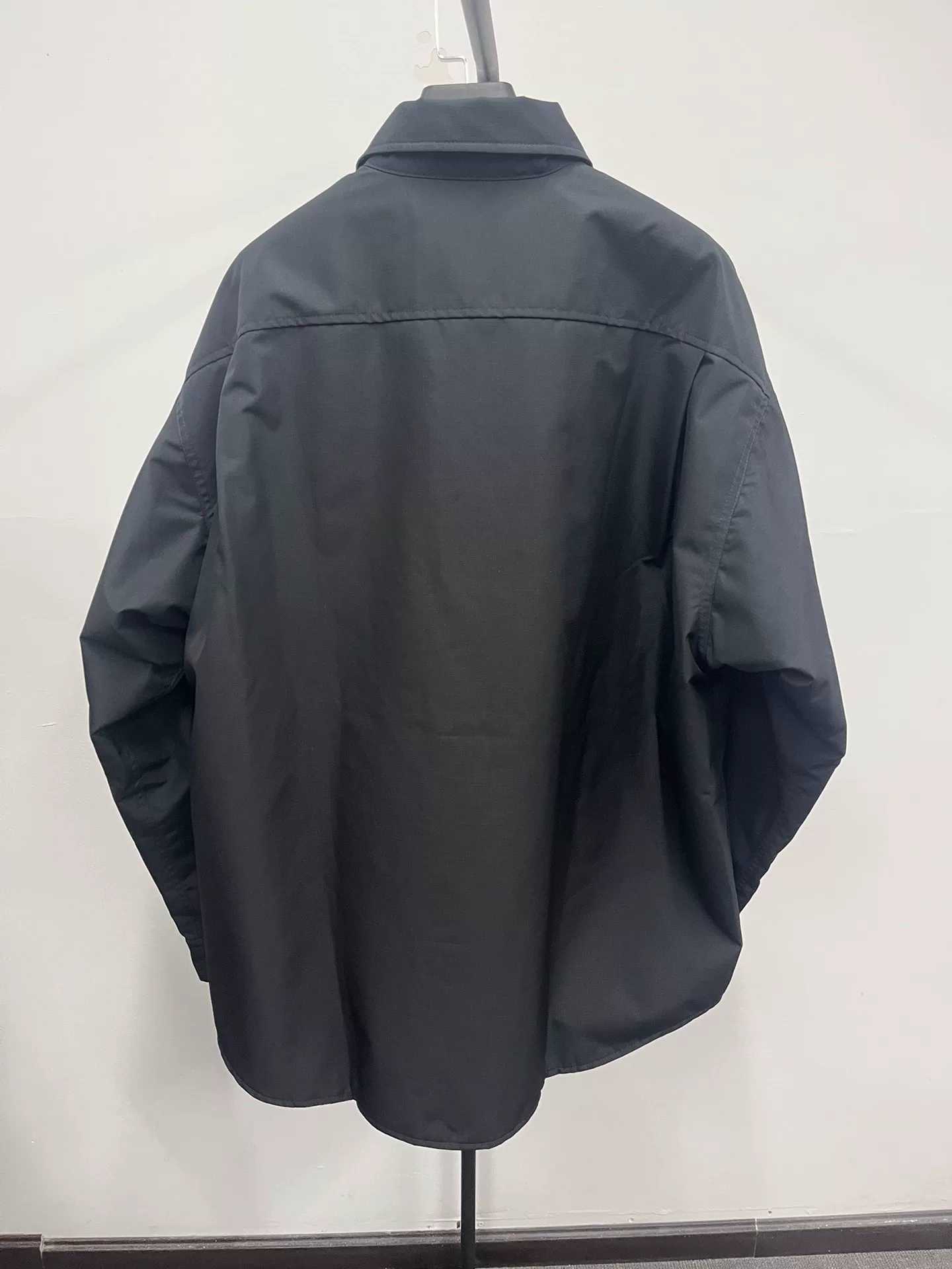 Balenciaga Embroidered Logo Shirt Jacket — front