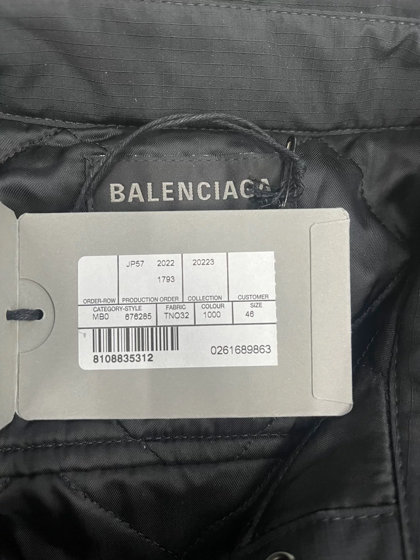 Balenciaga Embroidered Logo Shirt Jacket — detail