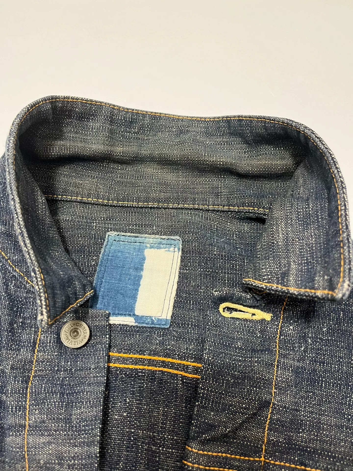 Visvim ICT 102 Dark Denim Jacket — detail