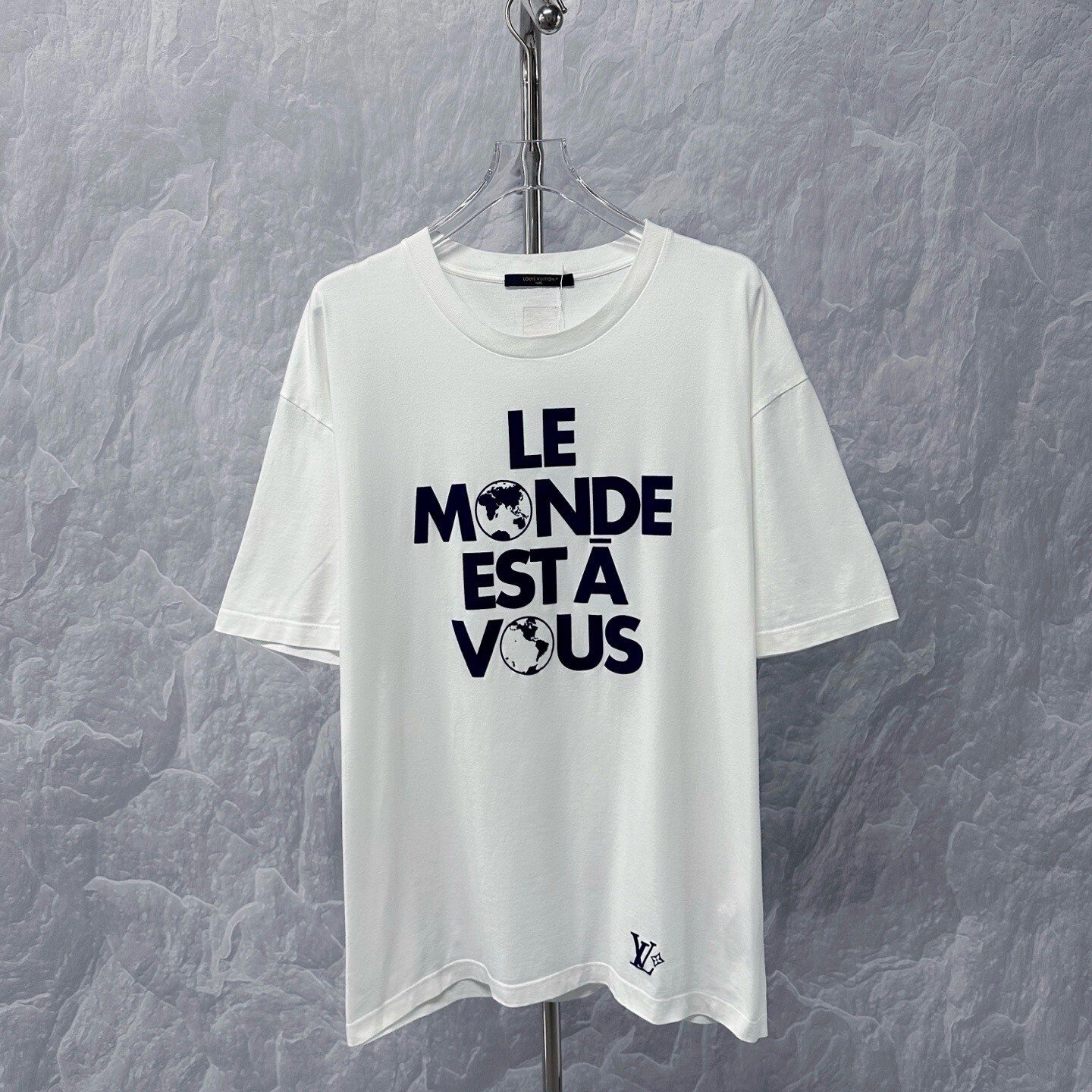 Louis Vuitton SS25 World Earth Flocked Print Tee