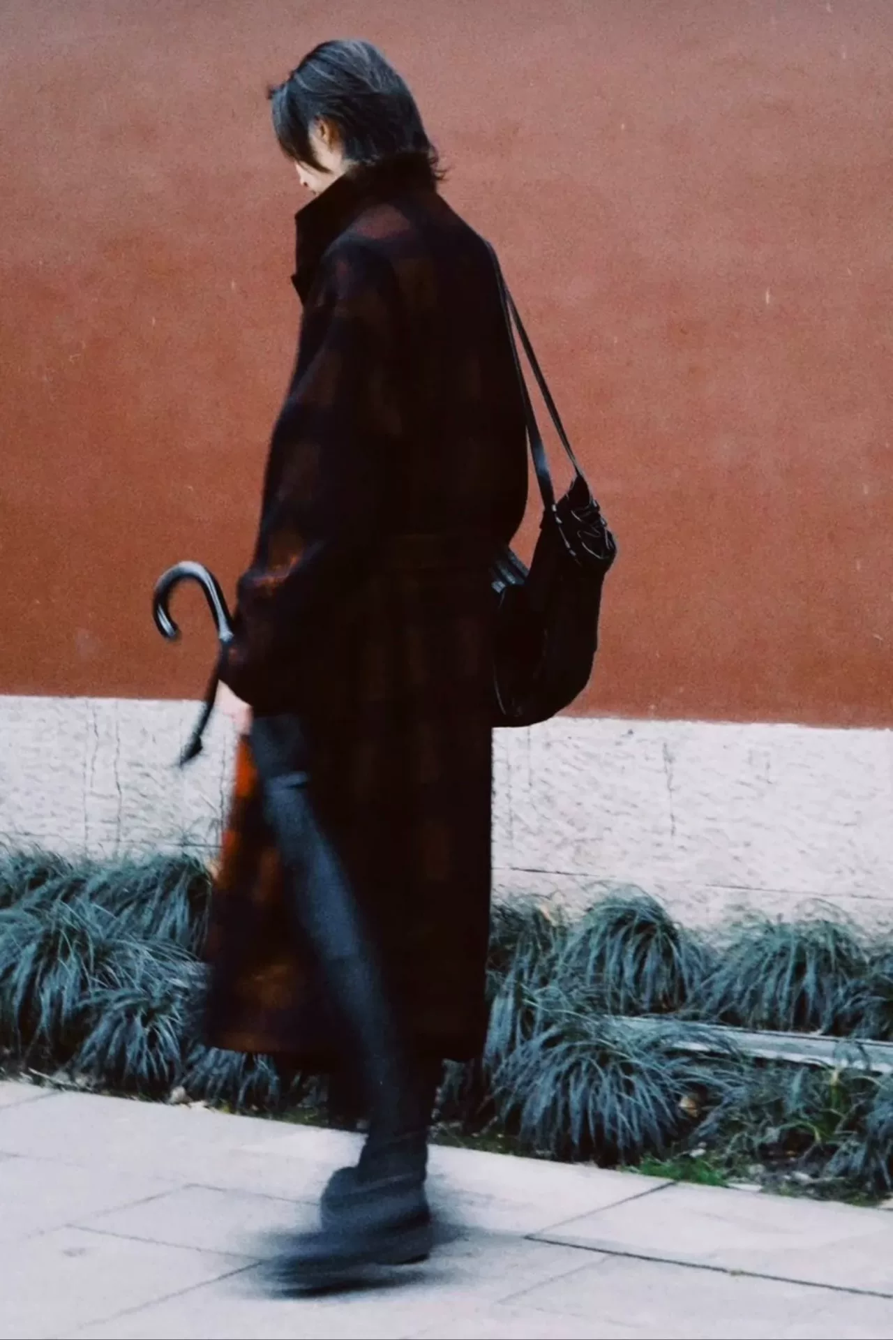 Yohji Yamamoto Leather Rivet Kendo Bag — front